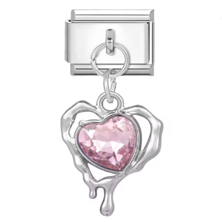 تشارم معلق فضي مع خرزة زهر او ازرق